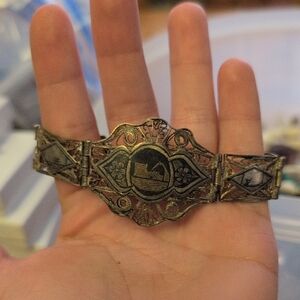 Vintage Sterling Silver Sweetheart Bracelet